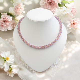 Kristall Kette: Schmuck für Abendkleid Halskette Perlenmieze