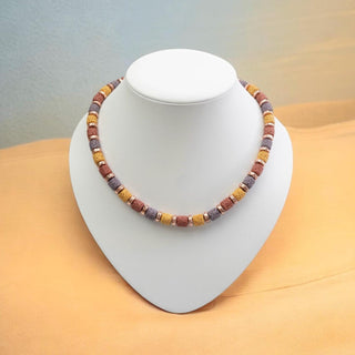 Bunte Lava Stein Kette - Perlenmieze