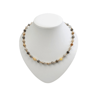Achat Kette mit Kristallen Halskette Perlenmieze 