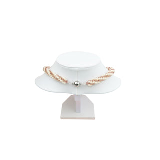 Elegante Kette mit Kristallen Halskette Perlenmieze 