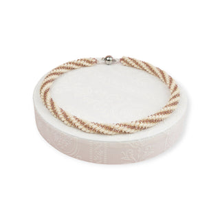 Elegante Kette mit Kristallen Halskette Perlenmieze 