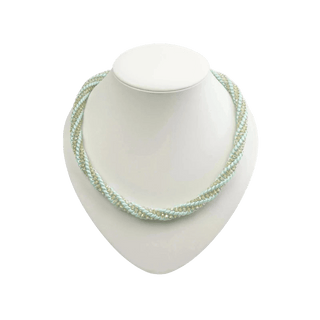 Halskette Spirale mit Twin Beads Halskette Perlenmieze 