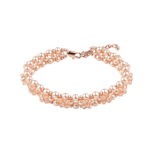 Kristall Armband Light Peach Armband Perlenmieze 