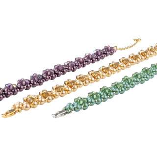 Kristall Perlen Armband Grün Armband Perlenmieze 
